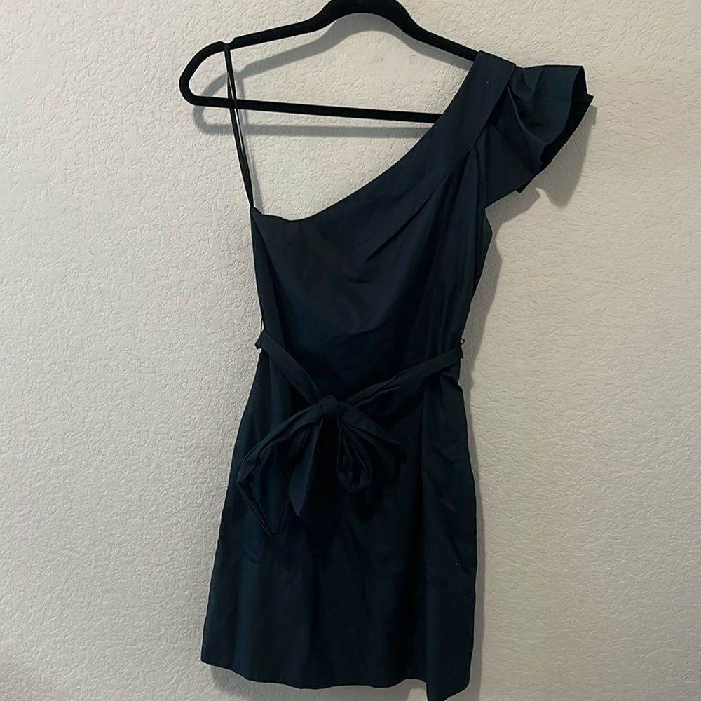 BCBGeneration Black One Shoulder Dress, Size S